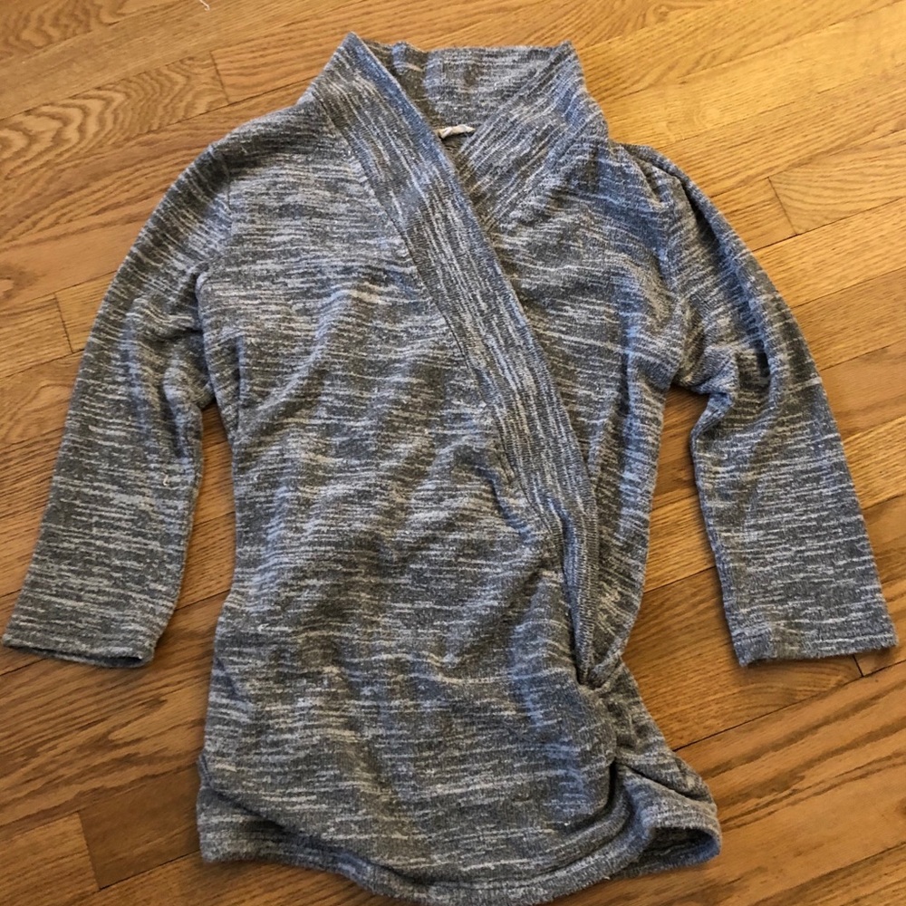 41 Hawthorne Henri Surplice Ruche Sides Knit Top